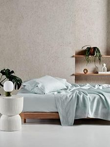 Linen House Nimes Sky Linen Queen Sheet Set