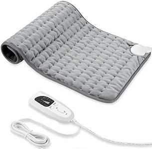 Heating Pad, Electric Heat Pad for Back Pain and Cramps Relief - Electric Fast Heat Pad with 6 Heat Settings -Auto Shut Off- Machine Washable 12" x 24"