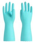 Pacific PPE Household Glove Reusable Cleaning Dishwashing Gloves-Latex Free Waterproof PVC Gloves for Kitchen,Gardening Gloves Flocked with Cotton Liner(Green,M)
