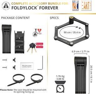 FoldyLock Forever Folding Bike Lock – 90cm Hardened Steel