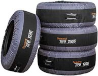 Kurgo Seasonal Tire Totes, Spare Tire Cover, Portable Wheel Bags, Winter Tire Cover, Handle for Easy Transportation, Universal Fit, Machine Washable, Fits Tires 22” to 31”, Includes 4 Tire Totes