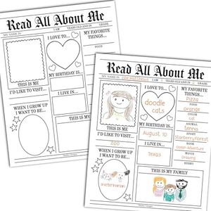 Hadley Designs All About Me Posters Elementary - 20 Star Student Poster, All About Me Posters Preschool & Kindergarten Must Haves, Star of The Week Poster Elementary Classroom Decor, Teacher Supplies