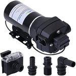 BOKYWOX AC110V Self Priming Water Pressure Diaphragm Pump 40PSI 4.5GPM 17L/min Booster Pump Sprayer for Home/Misting/Caravan/RV/Boat/Marine(NMDP41-G45-40-110)