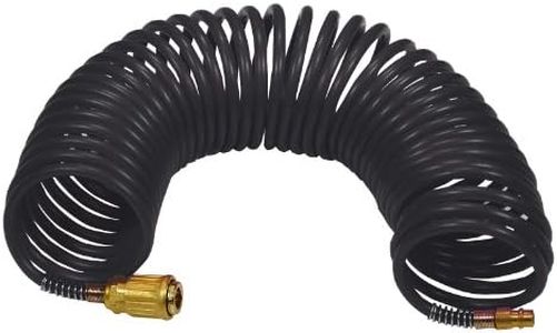 Stanley Tuyau Compresseur d'Air de 10 Mètres 176505XSTN - Tuyau Compresseur - Raccord Rapide Européen - Connexion à un Compresseur d'Air et Outil Pneumatique - Résistant aux Plis - PVC - Noir