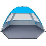 Gorich Beach Tent, Beach Shade for 4-5 Person with UPF 50+ UV Protection, Portable Beach Sun Shelter Canopy, Lightweight & Easy Setup Cabana Beach Tent