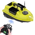 JINGRU Fishing Bait Boat, GPS Fishing Bait Boat with 3 Bait Containers Automatic Bait Boat with 400-500M Remote Range, 10000mAh