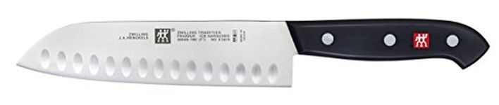 ZWILLING Tradition 7-inch Santoku Knife | Granton Edge | FRIODUR Ice-Hardened Blade