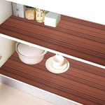 Kuber Industries Lining Design Wardrobe Kitchen Drawer Cupboard Cabinet Shelf Mat|Water Proof DustProof||5 MTR Roll|Size 500 x 45 CM (Dark Brown) - CTKTC040177, Standard,Polyvinyl Chloride