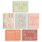 S&O Boho Thank You Cards with Envelopes - Blank Thank You Cards for Handwritten Messages - Thank You Notes with Envelopes Set of 24 - Assorted Thank You Cards for Teachers with Color Envelopes