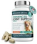 Enhanced Adult Dog Joint Supplements With Turmeric, Glucosamine & Green Lipped Mussel | 120 Chewable Tablets | Made In The UK (1 Pot (120 Tablets))