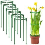 12Packs Plant Support Stakes Half Round Plant Support for Indoor Plants, Stackable 3 Tier Garden Flower Support, Plant Rings for Tomato,Monstera, Peony, Hydrangea, Climbing Plants