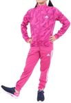 Adidas KOS14 Essentials Jersey Top and Bottom Set, Allover Print, Tracksuit, Kids, Semil Acid Fuchsia (IS2558), 160