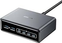 Anker Prime Charger, 200W 6-Port GaN Charging Station, Fast Charging USB C Charger, Compatible with iPhone 16/16 Pro/15/15 Pro, MacBook Pro/Air, iPad Pro, Dell XPS, Galaxy S23/S22, Note20, and More