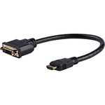 StarTech.com HDMI Male to DVI Female Adapter - 8in - 1080p DVI-D Gender Changer Cable (HDDVIMF8IN)