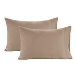 Pillow Case Covers King, Set of 2, 100% Egyptian Cotton Sateen, Soft Cool & Smooth 1000 Thread Count Pillow Cases - Taupe