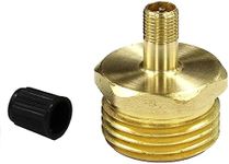 Vibrant Yard Co. LLC Tire Inflation Schrader Valve to Male Garden Hose Faucet | Winterize Blow Out Adapter Fitting for RV, Camper, and Travel Trailer (Solid Lead-Free Brass)