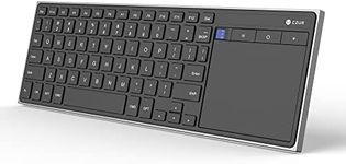 CZUR Rechargeable Bluetooth Keyboard with Touchpad, Portable Computer Keyboard with Trackpad, Wireless Ultra Slim Keyboard for PC/Laptop/Tablet/Phone/Smart TV