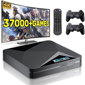 Kinhank Retro Game Console, Super Console X2 Pro Built-in 37000+ Games, Video Game Console Android 9.0/Emuelec 4.6, 4K UHD Output,2.4G/5G, BT 5.0