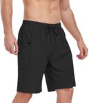 Jhsnjnr Mens Swimming Trunks Bathing Suits Summer Casual Beach Swimwear Board Shorts with Pockets Black