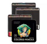 Store2508 Premier Coloured Pencils in Metal Box, Soft Core, 72-Count