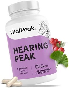 Hearing Peak - Ear Health Supplements - Supports Ear and Auditory Health - with Magnesium, Ginkgo Biloba, Green Tea Extract, Niacin, Acetyl L-Carnitine & More - Gluten Free, Dairy Free - 120 Capsules