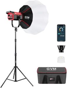 GVM 200W LED Video Light with Lantern Softbox, SD200B Continuous Lighting Kit with Bluetooth Mesh Network/DMX Control, 2700K-6800K Studio Light Photography Lighting Kit, 45400lux/1m, 12 Scene Effects