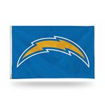 Rico Industries NFL Los Angeles Chargers 3-Foot by 5-Foot Single Sided Banner Flag with Grommets