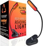 Red + Amber Reading Light + Giftable Blue Light Blocking Book Light for Reading in Bed
