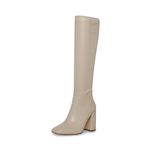 Steve Madden Women's Lizah Knee High Boot, Bone, 8