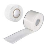 None/Brand Heiqlay Self Fusing Silicone Tape, Leak Repair Tape Pipe, Hose Pipe Repair Tape, Plumbing Tape for Leaking Pipe to Stop Leaks for Emergency Pipe Plumbing (2pcs, 0.5mm x 25mm x 1.5m, White)