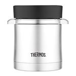 Thermos 12 Ounce Food Jar with Microwavable Container, Stainless Steel