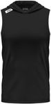 Nxtrnd Team Men's Lightweight Sleeveless Hoodie, Relaxed Fit, Polyester Blend, Black, Large