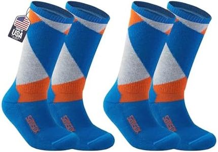 SAMSOX 2-Pair Kids Merino Wool Ski Socks, Bunting L (Loveland Kids)