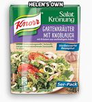 KN0RR Garden Herb with Garlic Salad Dressing/Vinaigrette 10 pcs/sachets - by Helen's Own - with Full English Instruction Booklet - KN0RR Garten Kräuter mit Knoblauch