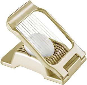 Yuzxaun Egg Slicer, Egg Slicer for Hard Boiled Eggs, Stainless Steel Wire Egg Slicer, Heavy Duty Aluminium Egg Cutter Dishwasher Safe for Egg Strawberry Soft Fruit, Gold