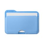 CASEOLOGY by Spigen Folder Pop Magsafe Wallet [Non-Slip Silicon Patterned] Magnetic Card Holder for iPhone 15, 14, 13, 12, Series (PU leather, Suede | Skyblue)