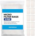 IMPRESA Micro Filter Bags - 10 Pack - Pool Vacuum Cleaner Bags - Fits Water Tech Pool Blaster Pool Vacuum Cleaners - Traps Fine Debris, Silt, Sand, Dirt and More - Pool Filter Bag