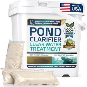 Pond Clear Water Treatment - 16 Pack for 8 Months of Pond Cleaner Supply - Pond Clarifier for Outdoor Ponds – 100% Natural Pond Bacteria Packets - Made in The USA - Safe for Fish, Pets, and Swimming