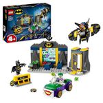 LEGO DC Batman The Batcave with Batman, Batgirl & The Joker, Fun Super-Hero Adventure Toy for 4 Plus Year Old Boys, Girls & Kids, Super-Hero Vehicle Set with 3 Minifigures, Gift Idea 76272