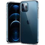 CEDO iPhone 12 Pro Max Clear Case | Soft Flexible Slim-Fit | Full Body 360 Protection Shock Proof TPU Back Cover (Transparent)