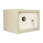 Laxmi KAPAT Safe locker for home 18.35 L (Size- H10” x W14” x D11”), inbuilt LED light provided, laser cut ultra key locking system – 2 Keys, used for home, office & hotel (Beige-Ivory Color)