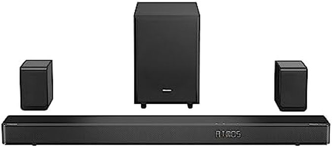 Hisense AX5125H Soundbar 5.1.2, 500W, 2 altoparlanti posteriore 2 altoparlanti upfiring 1Subwoofer Esterno wireless, Dolby Atmos e DTS:X, Bluetooth, HDMI, USB, Ingresso Audio Ottico
