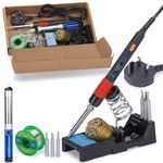 YIHUA 928D-III 110W Portable Digital Soldering Iron Kit with Temperature Stabilization Function and LED Display for Soldering & Desoldering Stained Glass(UK Plug)