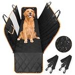 Dog Car Seat Cover for Back Seat, Waterproof Dog Car Seat Protector with Mesh Window and Storage Pocket, Scratch-proof Nonslip Dog Car Hammock with Universal Size Fits for Cars, Sedans, Trucks, SUV