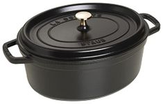 STAUB 12.75 Quart Oval Cocotte, Black Matte, 1004074