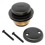 Tip Toe Bathtub Tub Drain Assembly Conversion Kit | Includes Tub Drain, Drain Adapter, Drain Gasket, Two Hole Overflow Faceplate and Faceplate Screws, All Brass Construction