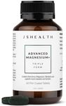 JSHealth Vitamins Advanced Magnesium+ Formula | Muscle Relaxation Supplement with Three Forms of Magnesium for Absorption | Magnesium Glycinate Dihydrate, Magnesium Citrate, Magnesium Amino Acid Chelate | Muscle Function Support | Energy Production Support | (60 Tablets)