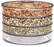 Stewit Sprout Maker with 4 Compartments for Multi Purpose Use - Plastic Grocery Container Sprouted Grains Seeds Dal Channa Chole Ragi Organic Sprouting Jar (500ml,4-Layer)