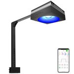 PopBloom RL90 Reef Marine Led Aquarium Lighting Full Spectrum Reef Aquarium LED Lighitng for Coral Saltwater Fish Tank(RL90-Black with Arm Kit, Phone Control)