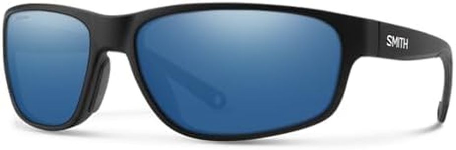 SMITH Redding 2 Sunglasses with Chromapop Lenses - Polarized Sunglasses - for Men & Women - Matte Black ChromaPop Polarized Blue Mirror